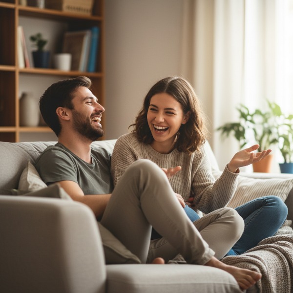 Couple demonstrating effective communication, a key part of healthy relationship tips