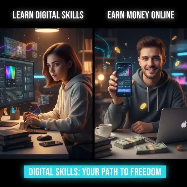 Learn Digital Skills and Earn Money Online feature image