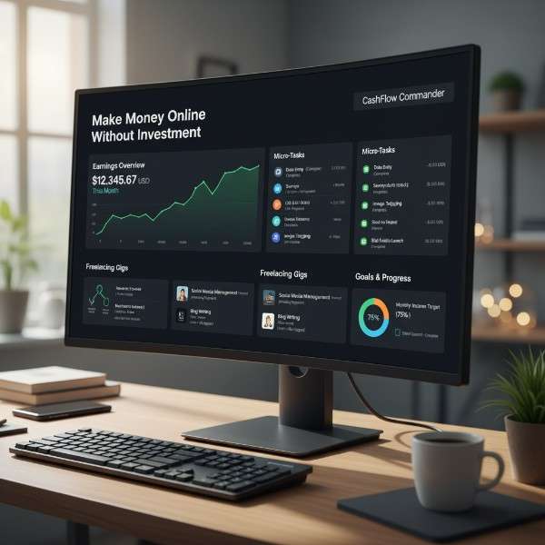 Make money online without investment productivity system dashboard