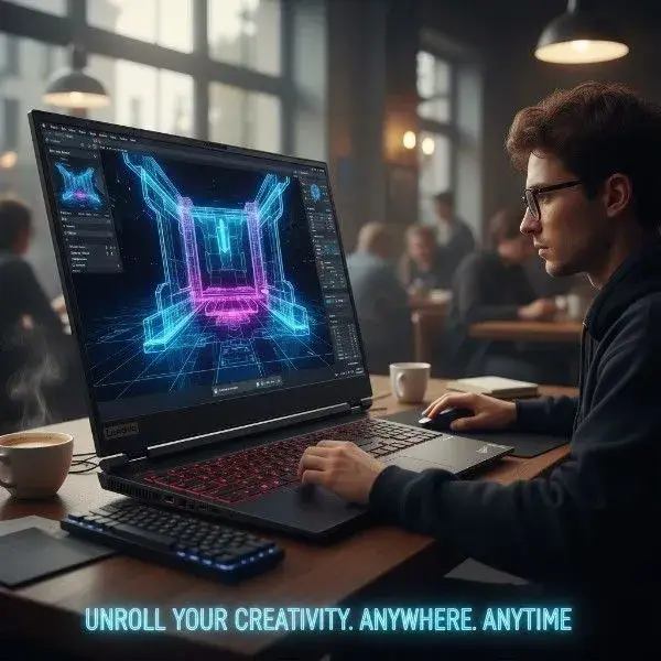 Lenovo Legion Pro Rollable Laptop in real-world use