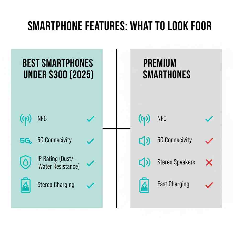 Best Smartphones Under $300 2025 essential features