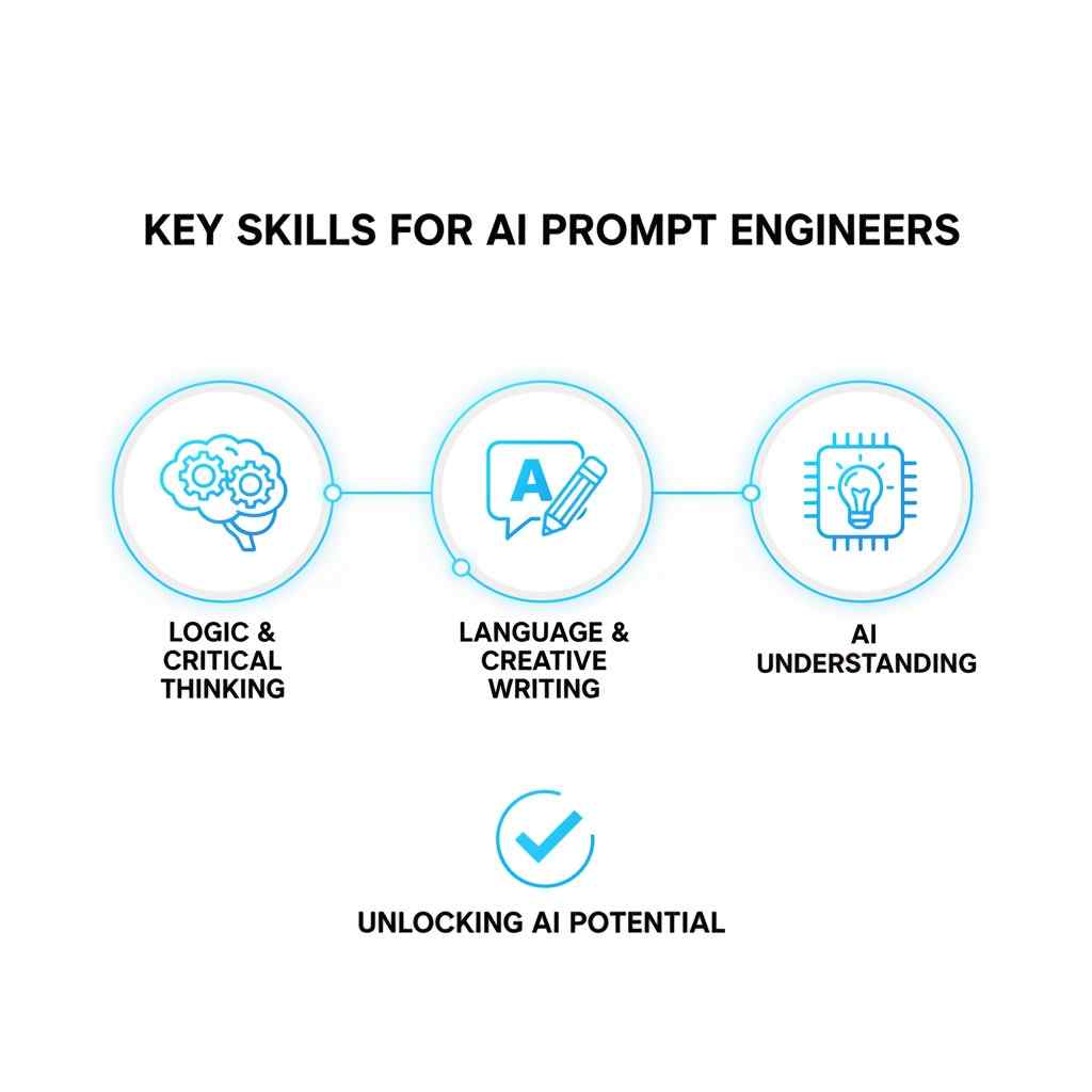 How to Become a Prompt Engineer skills infographic