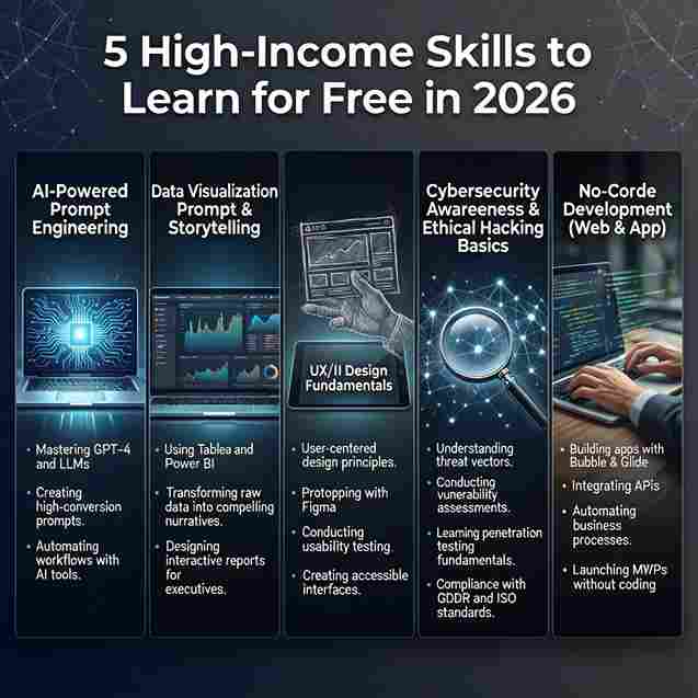 High-Income Skills to Learn for Free in 2026 feature image
